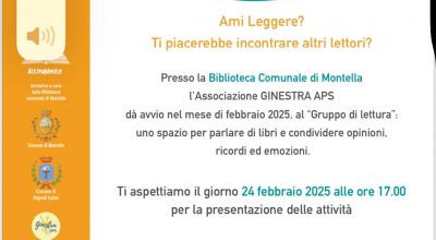 Inizio Incontri di lettura